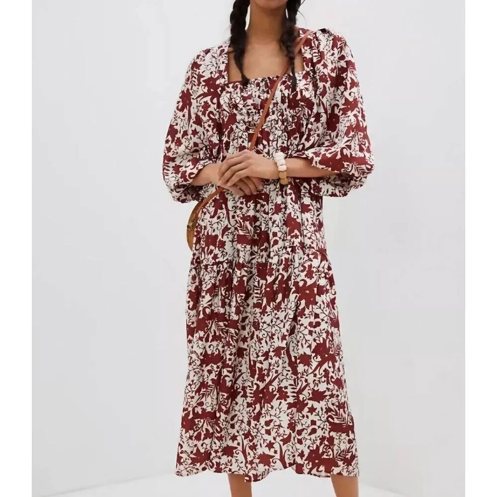 Anthropologie Delfi Collective Isolde Maxi Dress Sz Large